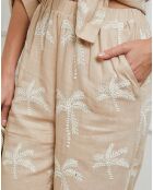 Pantalon en Lin & Coton Gelinda beige
