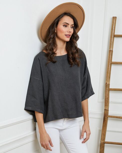 Georginia-Carbon-Oberteil aus 100% Leinen