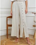 Pantalon 100% Lin Gladys beige