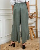 Pantalon 100% Lin Gladys kaki