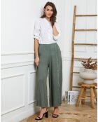 Pantalon 100% Lin Gladys kaki