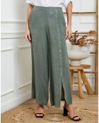 Pantalon 100% Lin Gladys kaki