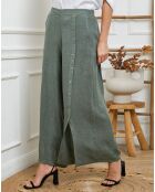 Pantalon 100% Lin Gladys kaki