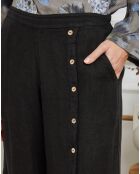 Pantalon 100% Lin Gladys noir