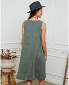 Robe 100% Lin Hemar kaki