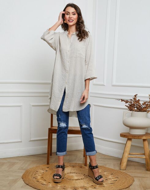 Tunique en Lin mélangé Hypso beige