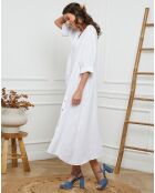 Robe 100% Lin Indira blanche