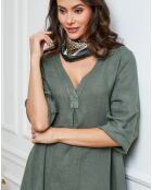 Robe 100% Lin Indira kaki