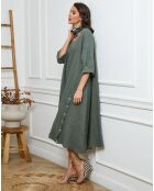 Robe 100% Lin Indira kaki