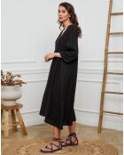 Robe 100% Lin Indira noire