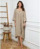 Robe 100% Lin Indira taupe