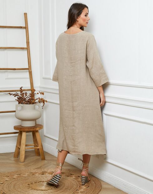 Robe 100% Lin Indira taupe