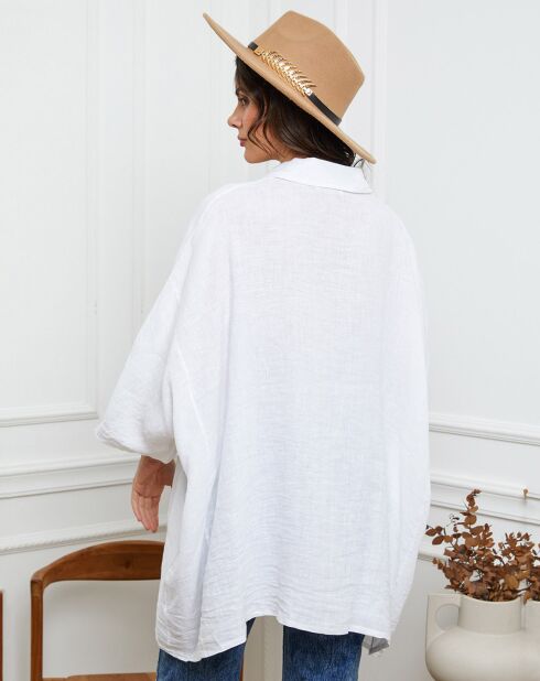 Wit overhemd van 100% linnen Ivy