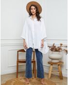 Chemise 100% Lin Ivly blanche