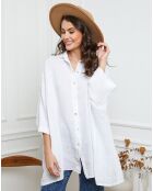 Chemise 100% Lin Ivly blanche