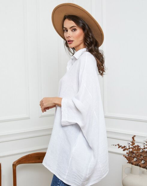 Chemise 100% Lin Ivly blanche