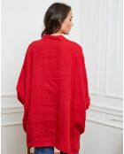 Chemise 100% Lin Ivly rouge