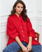 Chemise 100% Lin Ivly rouge