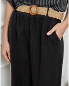 Pantalon 100% Lin Jamina noir