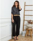 Pantalon 100% Lin Jamina noir
