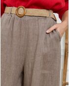 Pantalon 100% Lin Jamina taupe