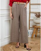 Pantalon 100% Lin Jamina taupe