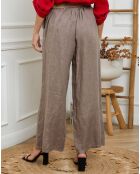 Pantalon 100% Lin Jamina taupe