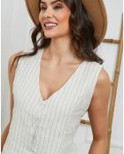 Gilet 100% Lin Jaskar beige