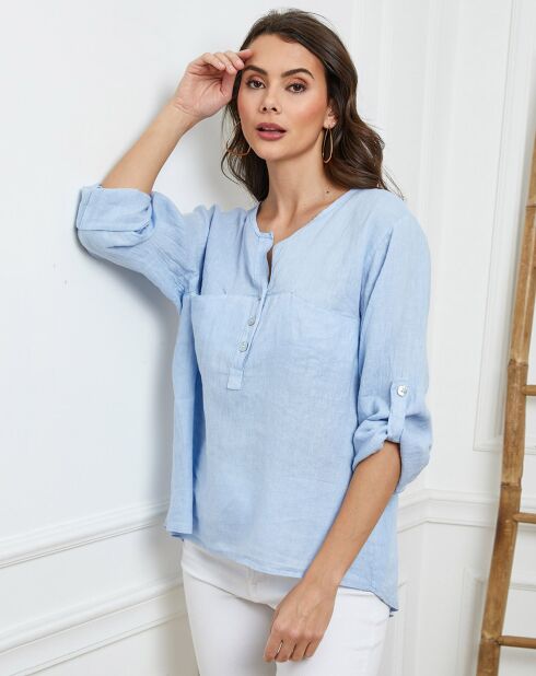 Jilda Sky Top aus 100% Leinen