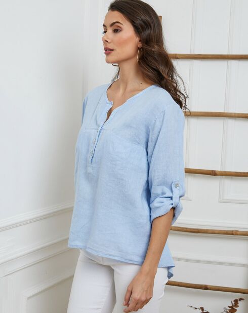 Jilda Sky Top aus 100% Leinen