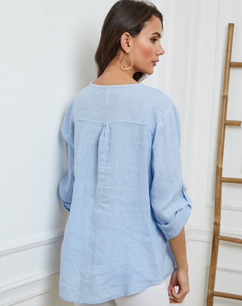 Jilda Sky Top aus 100% Leinen