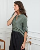 Chemise 100% Lin Jimenez kaki