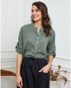 Chemise 100% Lin Jimenez kaki