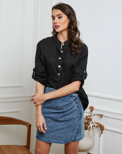 Chemise 100% Lin Jimenez noire
