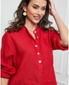 Chemise 100% Lin Jimenez rouge