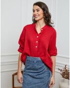 Chemise 100% Lin Jimenez rouge