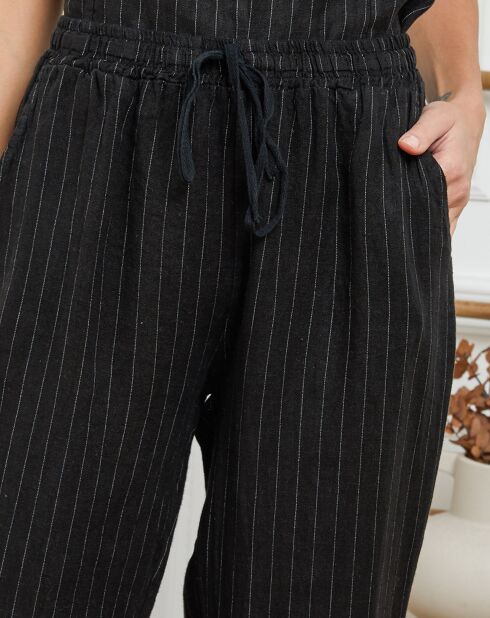 100% linnen Joujou zwarte broek