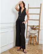 Pantalon 100% Lin Joujou noir