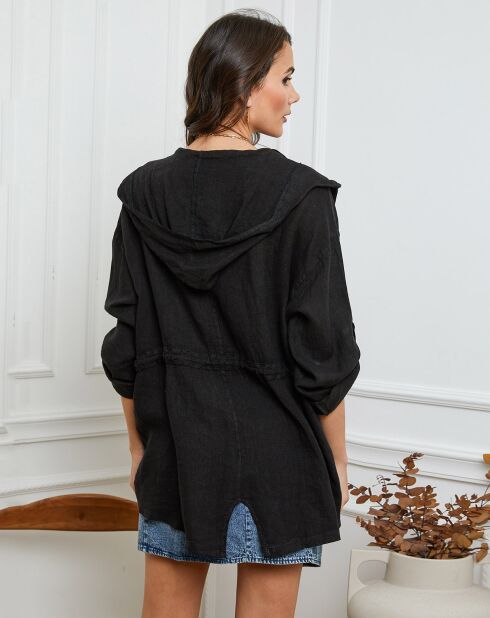 Veste 100% Lin Laurine noire
