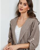Veste 100% Lin Laurine taupe