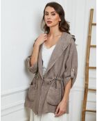 Veste 100% Lin Laurine taupe