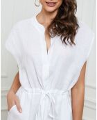Robe 100% Lin Melina blanche