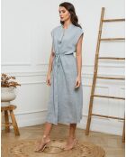 Robe 100% Lin Melina grise