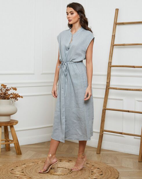 Robe 100% Lin Melina grise