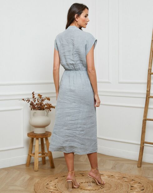 Robe 100% Lin Melina grise