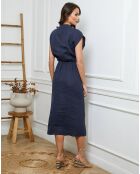 Robe 100% Lin Melina marine