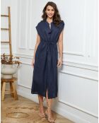 Robe 100% Lin Melina marine