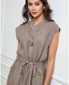 Robe 100% Lin Melina taupe