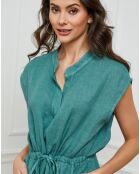 Robe 100% Lin Melina verte