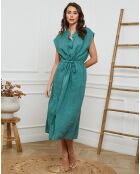 Robe 100% Lin Melina verte